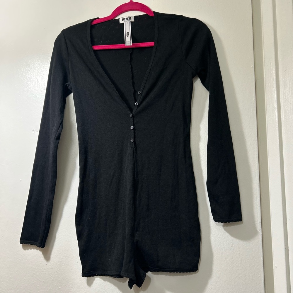 Pink Victoria Secret Henley romper XS